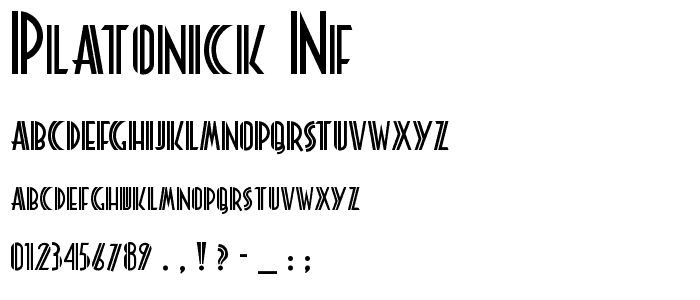 Platonick NF font